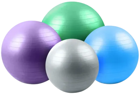 French Fitness Anti Burst Stability Exercise Ball Set of 4 (45 to 75 cm) (New)