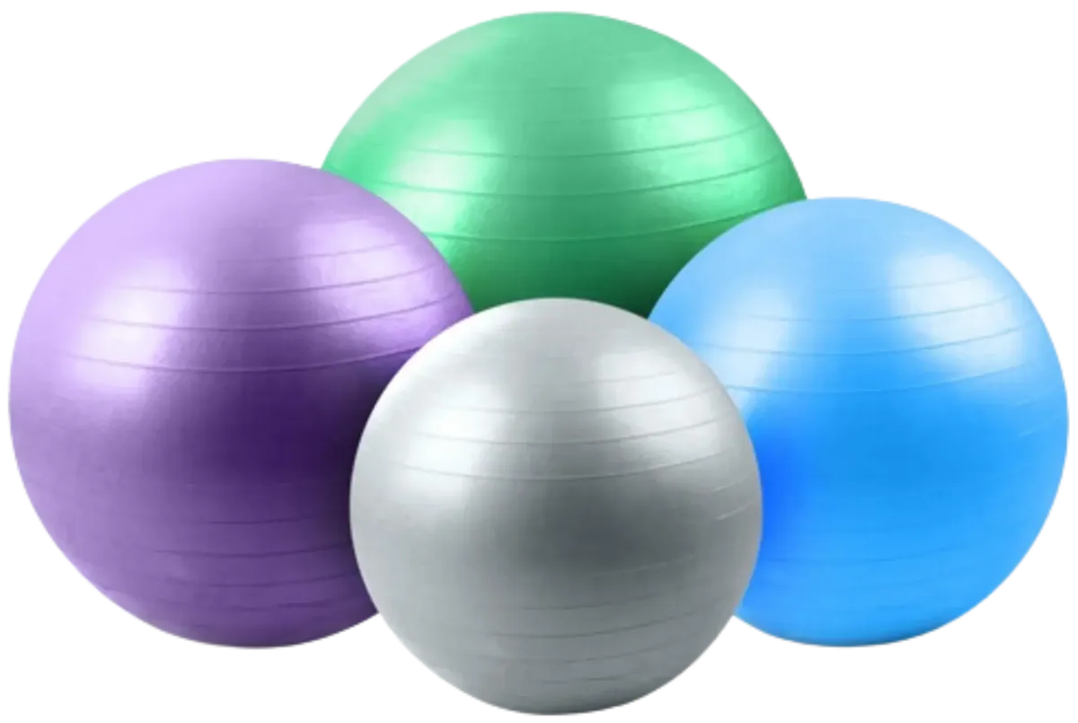 French Fitness Anti Burst Stability Exercise Ball Set of 4 (45 to 75 cm) (New)