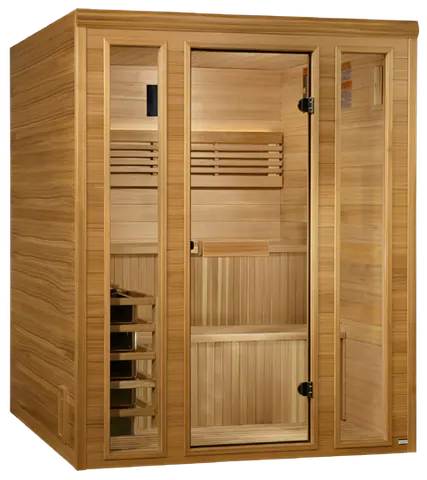 Golden Designs GDI-7060-01 Engelberg Edition 6 Person Traditional Steam Sauna - Pacific Premium Clear Cedar (New)
