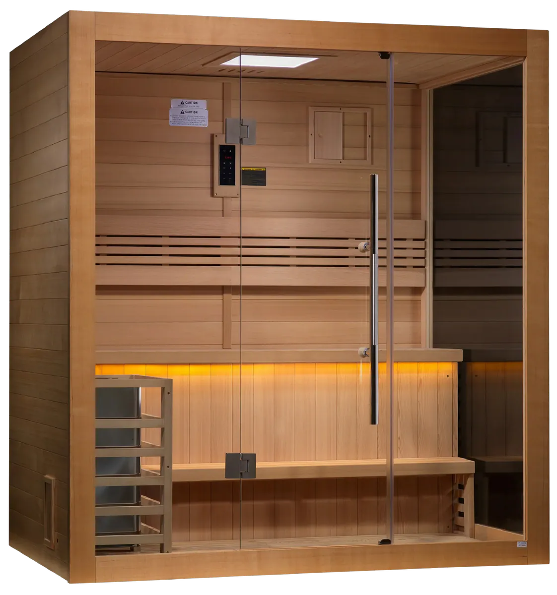 Golden Designs GDI-7203-01 "Forssa Edition" 3-4 Person Indoor Traditional Steam Sauna - Canadian Red Cedar (New)