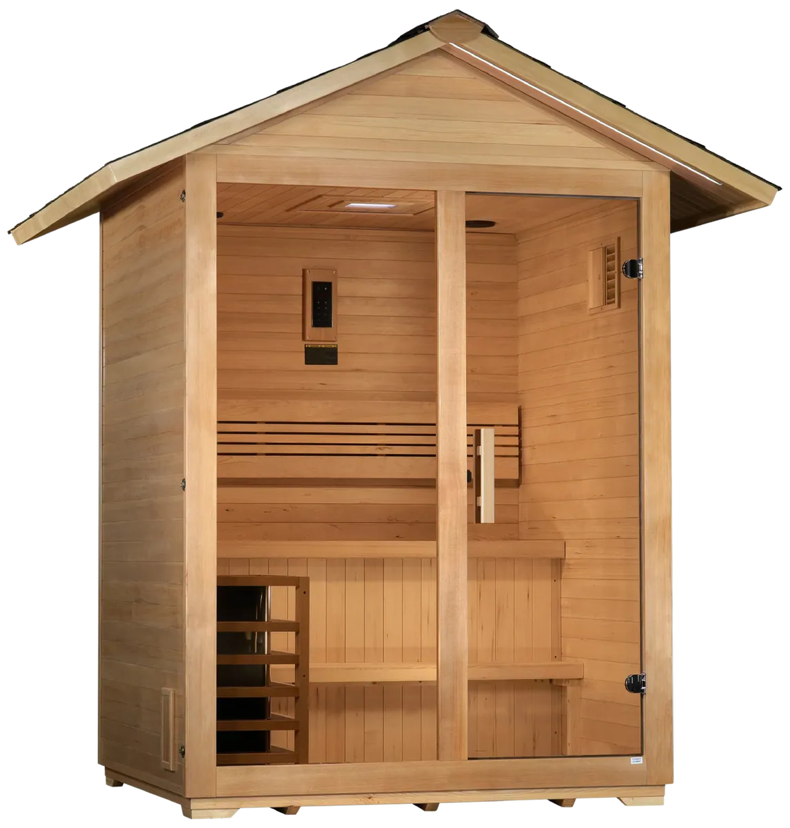 Golden Designs GDI-8103-01 Arlberg 3 Person Traditional Outdoor Sauna - Canadian Hemlock (New)
