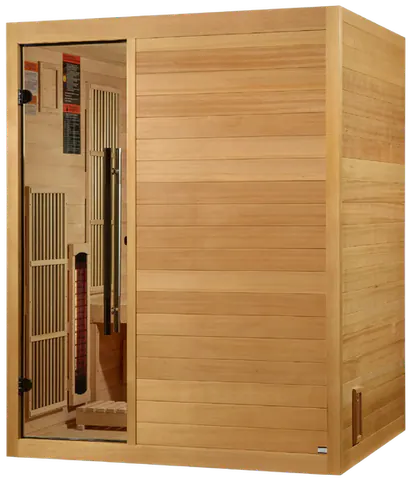 Golden Designs GDI-8330-01 Soria Near Zero EMF Full Spectrum and Harvia Traditional Stove Hybrid Sauna (New)