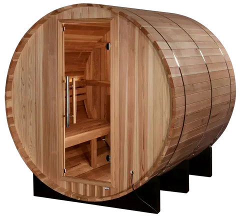 Outdoor barrel sauna delivered