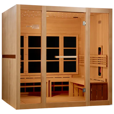 GoldenDesign GDI-6880-03 FS Catalonia 8 Person Full Spectrum Near Zero EMF FAR IR Sauna (New)