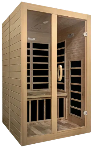 GoldenDesigns DYN-6209-01 Santiago 2 Person Low EMF FAR Infrared Sauna (New)