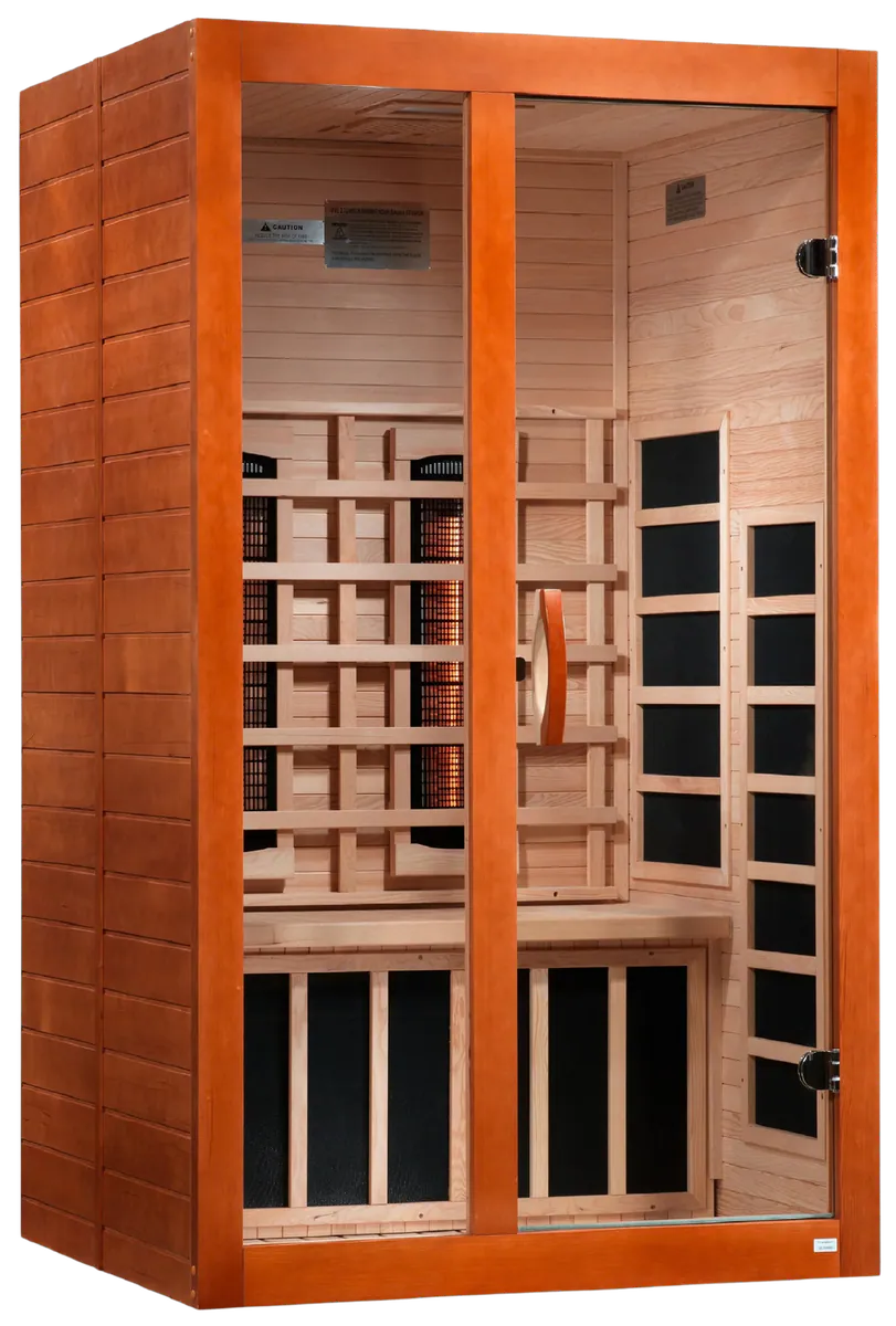 GoldenDesigns DYN-6209-03 FS Dynamic Santiago 2-Person Full Spectrum Near Zero EMF FAR Infrared Sauna (New)