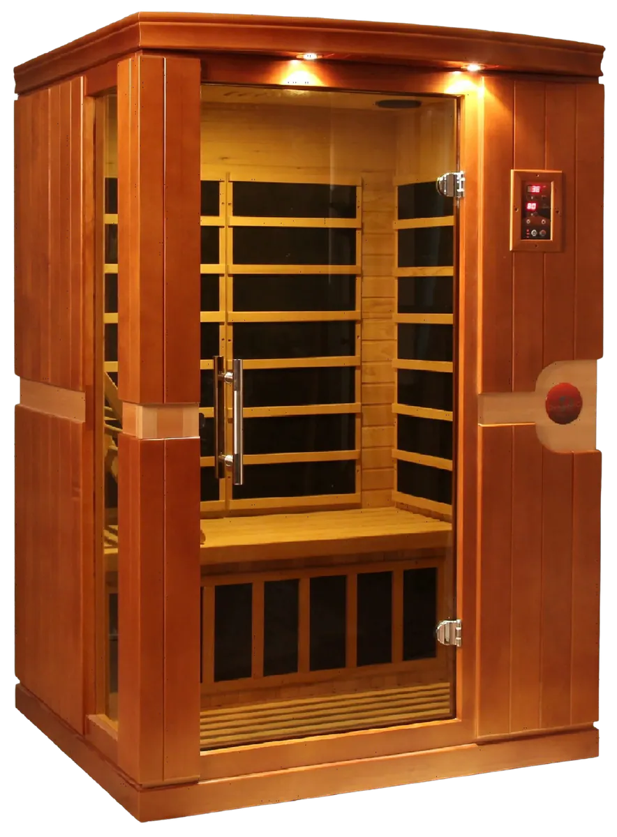 GoldenDesigns DYN-6210-01 Elite Venice Elite 2 Person Ultra Low EMF FAR Infrared Sauna (New)