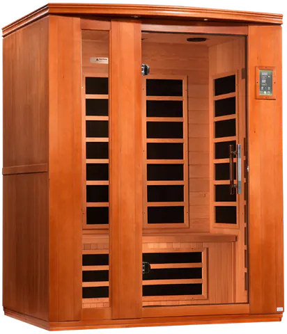 GoldenDesigns DYN-6336-02 Elite Dynamic Lugano 3-person Ultra Low EMF FAR Infrared Sauna (New)