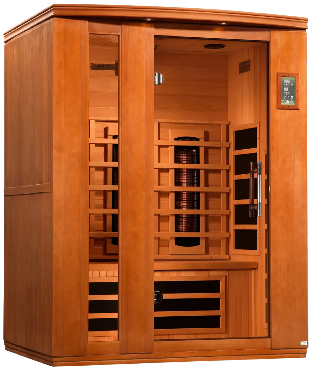 GoldenDesigns DYN-6336-03 FS Dynamic Lugano 3-Person Full Spectrum Near Zero EMF FAR Infrared Sauna (New)