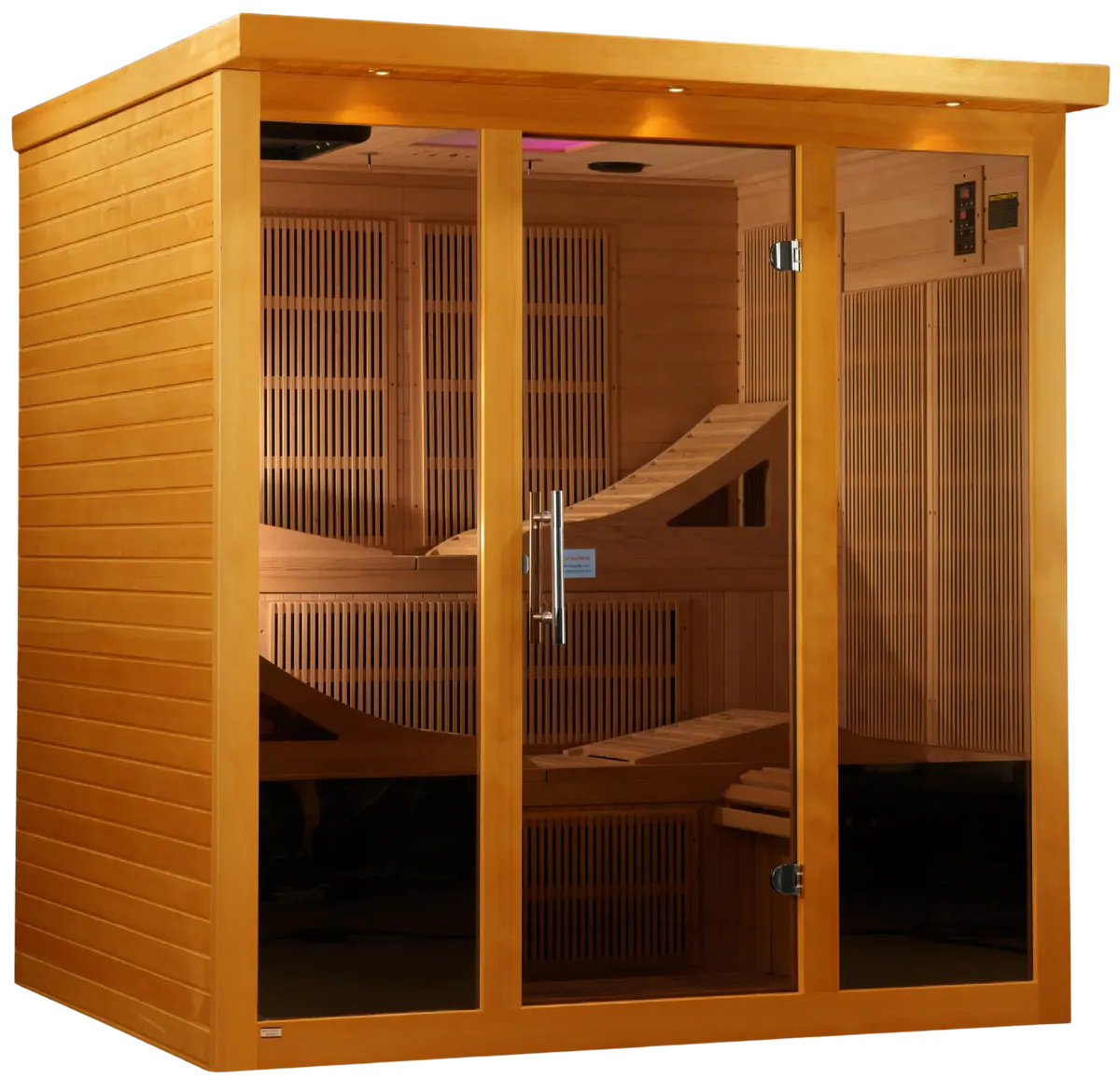 GoldenDesigns DYN-6996-01 Elite Dynamic Monaco 6-person Ultra Low EMF FAR Infrared Sauna (New)