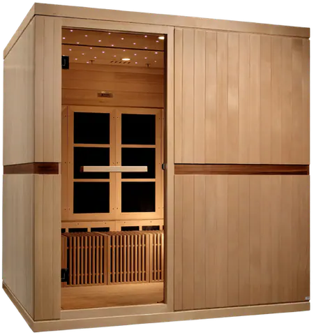 GoldenDesigns GDI-6880-02 Elite Catalonia 8 Person Ultra Low EMF FAR Infrared Sauna (New)