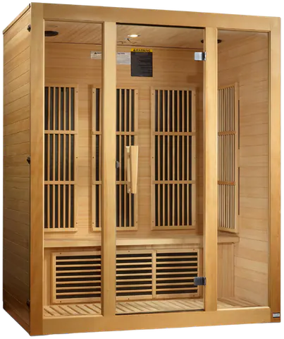 GoldenDesigns MX-J306-01 Canadian Hemlock Maxxus "Bellevue" 3 Person Low EMF FAR Infrared Sauna (New)