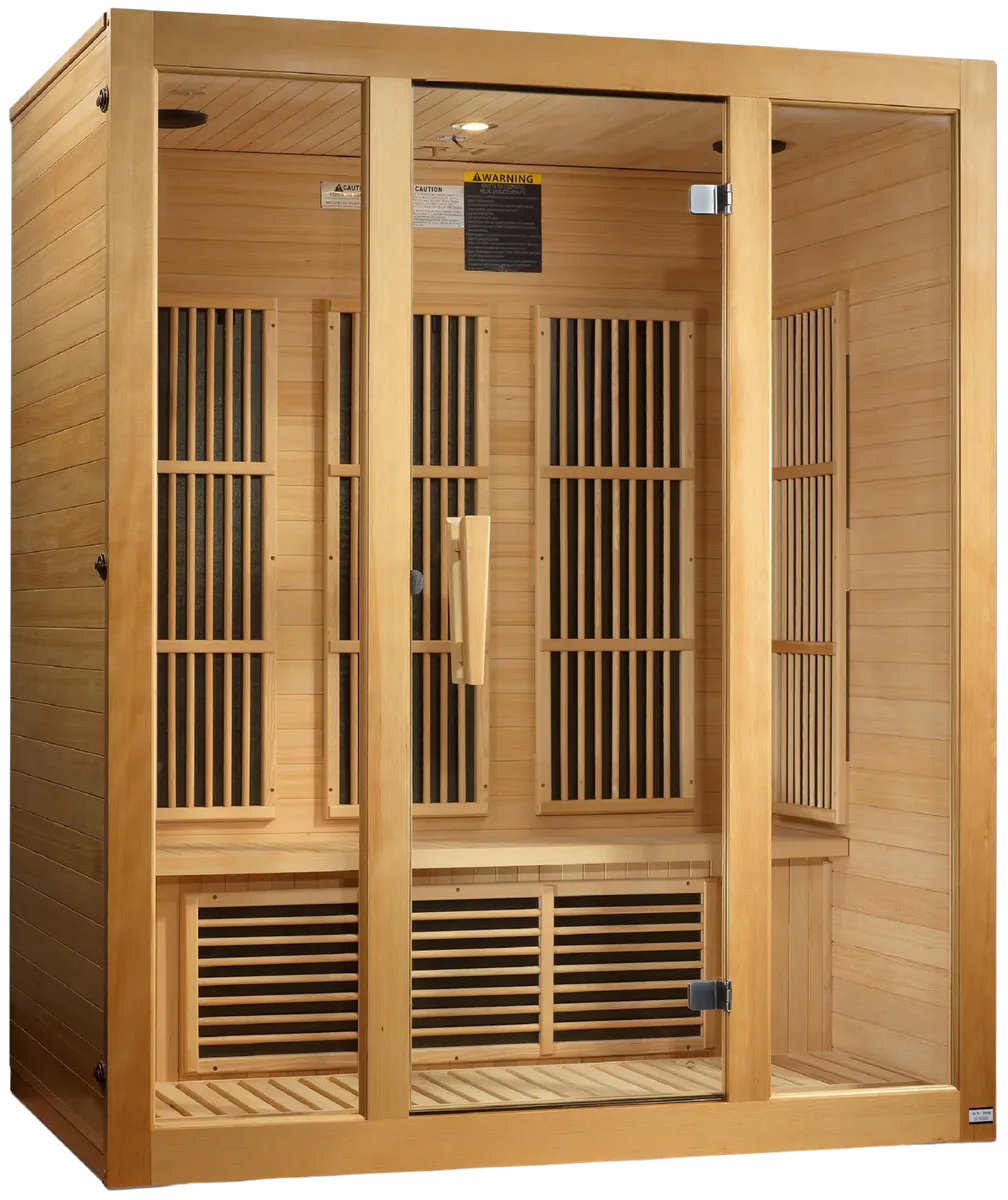 GoldenDesigns MX-J306-01-ZF Maxxus Bellevue 3 Person Near Zero EMF FAR Infrared Sauna (New)