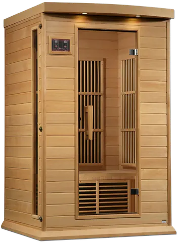 GoldenDesigns MX-K206-01-ZF Hemlock Maxxus 2 Person Near Zero EMF FAR Infrared Sauna (New)
