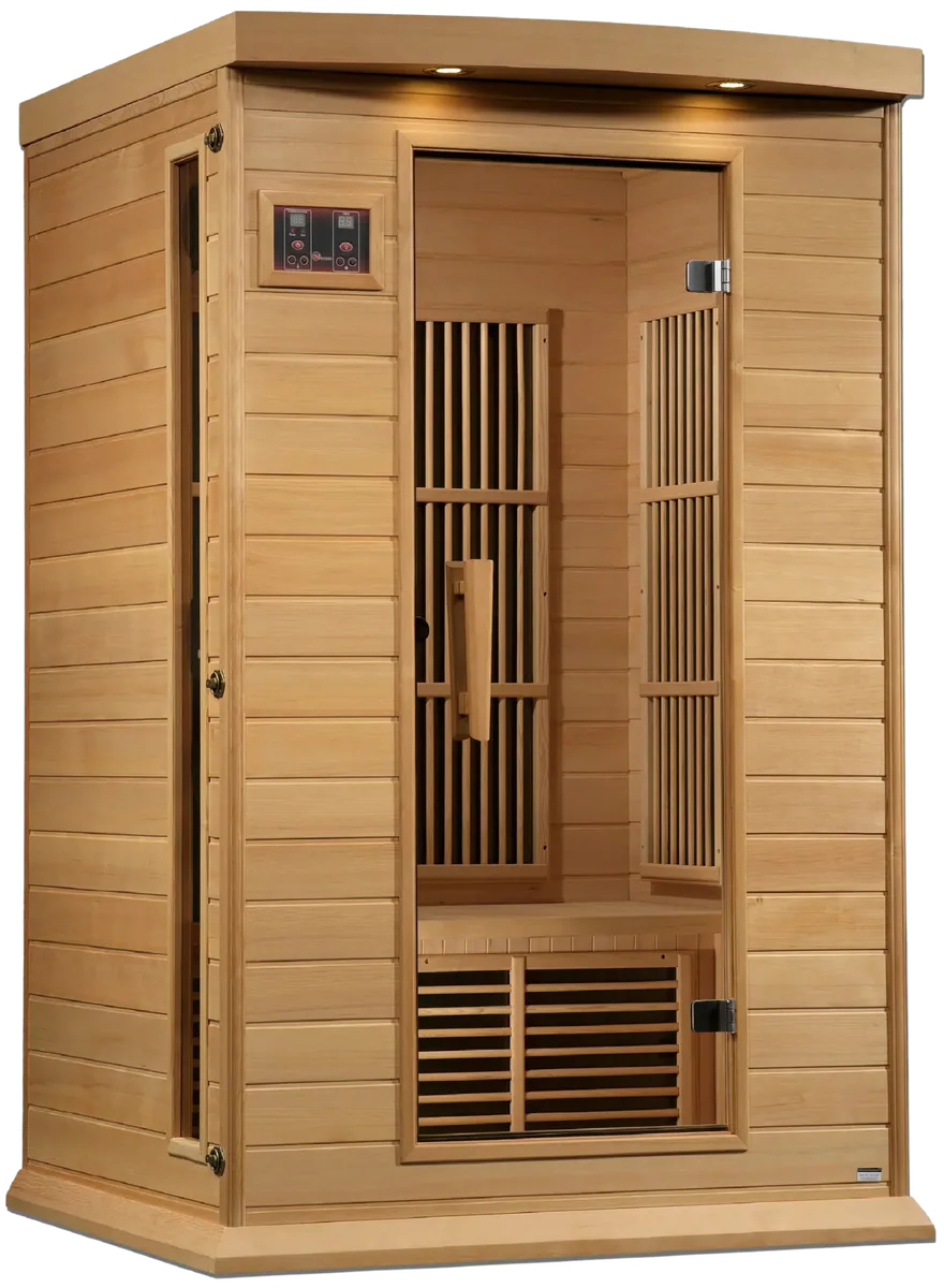 GoldenDesigns MX-K206-01-ZF Hemlock Maxxus 2 Person Near Zero EMF FAR Infrared Sauna (New)