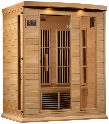 GoldenDesigns MX-K306-01-ZF Hemlock Maxxus 3 Person Near Zero EMF FAR Infrared Sauna (New)