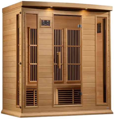 GoldenDesigns MX-K406-01-ZF Hemlock Maxxus 4 Person Near Zero EMF FAR Infrared Sauna (New)