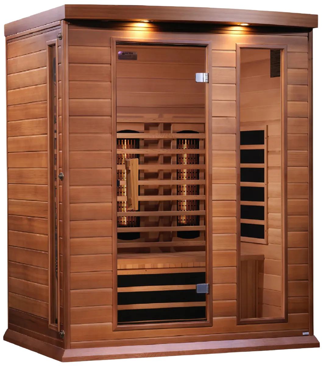 GoldenDesigns MX-M306-01-FS CED Canadian Red Cedar Maxxus 3 Person Full Spectrum Infrared Sauna (New)