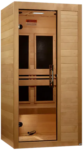 GoldenDesigns S-Line MX-S106-01 Maxxus Low EMF FAR Infrared Sauna Canadian Hemlock (New)