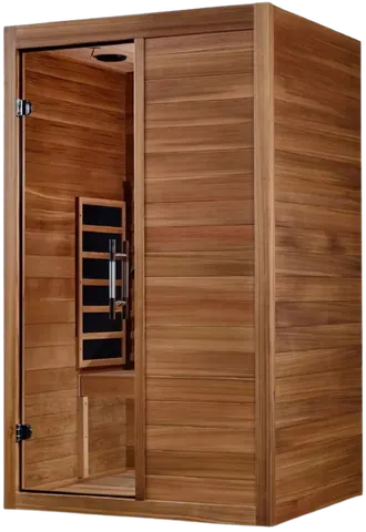 GoldenDesigns S-Line MX-S206-01-FS-PC Maxxus Full Spectrum Infrared Sauna - Pacific Cedar (New)