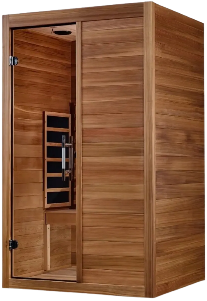GoldenDesigns S-Line MX-S206-01-FS-PC Maxxus Full Spectrum Infrared Sauna - Pacific Cedar (New)