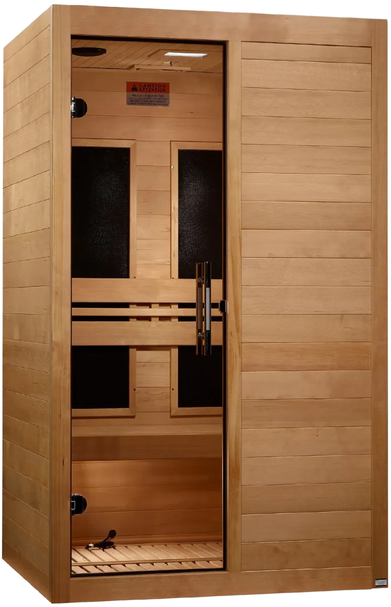 GoldenDesigns S-Line MX-S206-01 Maxxus Low EMF FAR Infrared Sauna Canadian Hemlock (New)