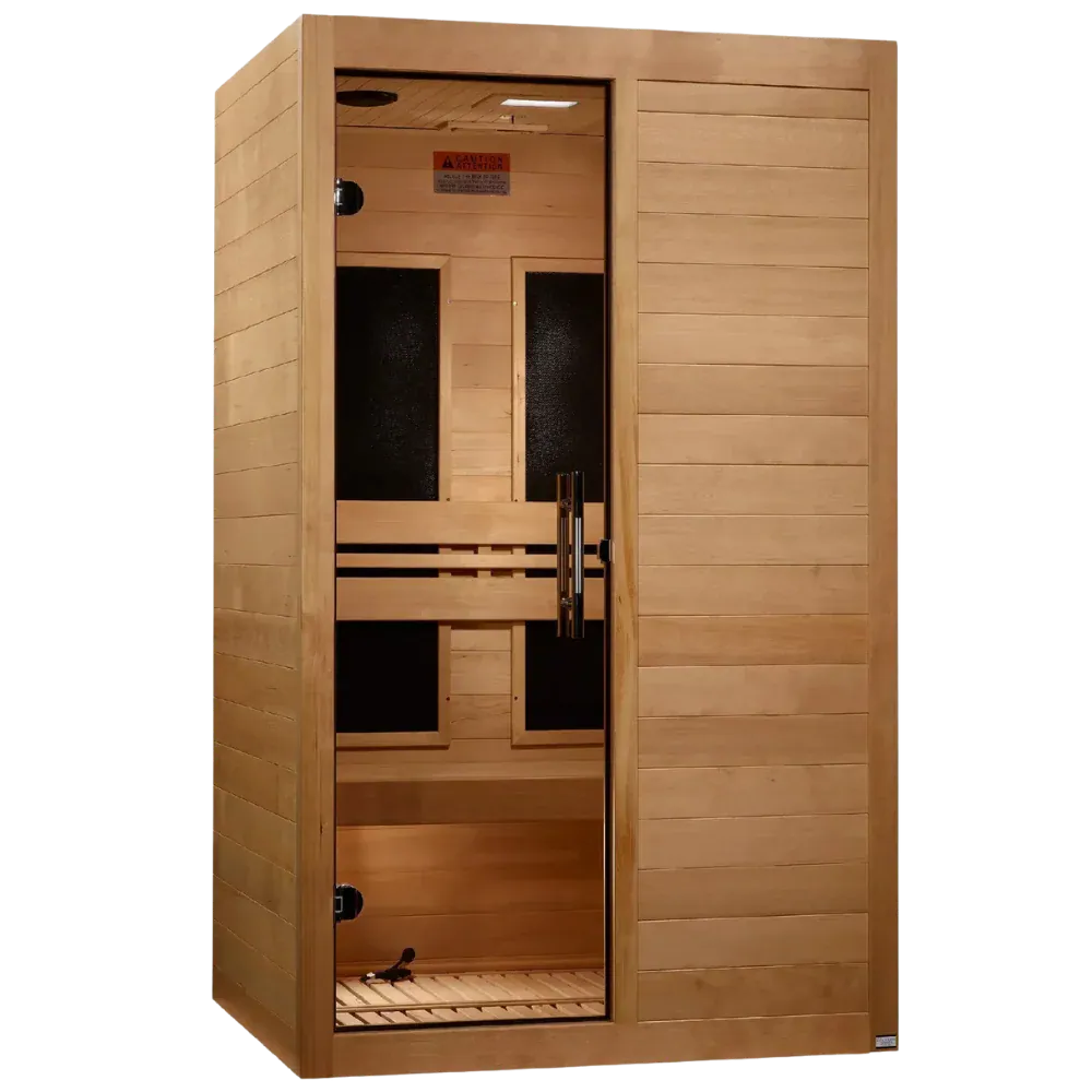 GoldenDesigns S-Line MX-S206-01-ULEMF-Elite Maxxus Ultra Low EMF FAR Infrared Sauna Canadian Hemlock (New)