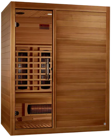 GoldenDesigns S-Line MX-S306-01-FS-PC Maxxus Full Spectrum Infrared Sauna - Pacific Cedar (New)
