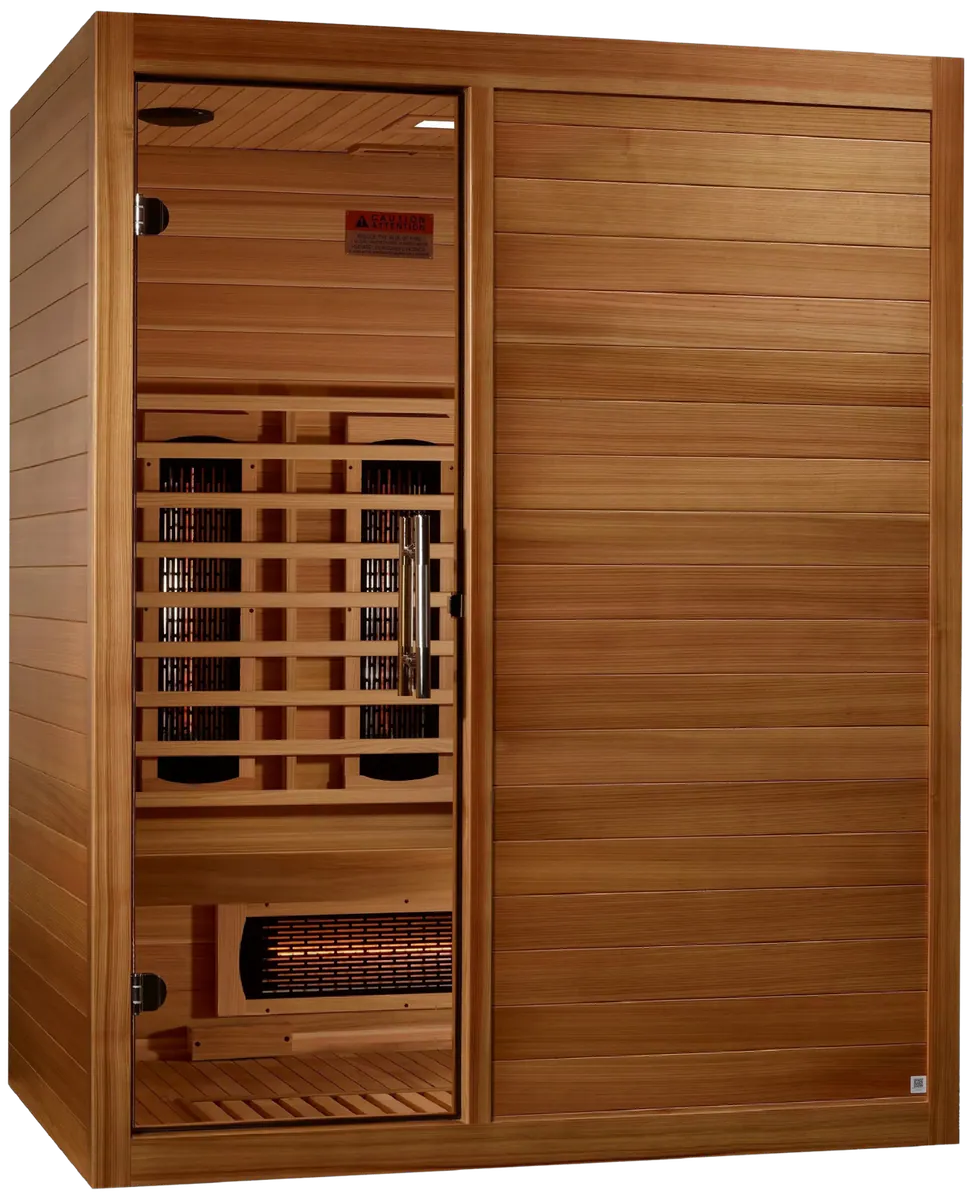 GoldenDesigns S-Line MX-S306-01-FS-PC Maxxus Full Spectrum Infrared Sauna - Pacific Cedar (New)