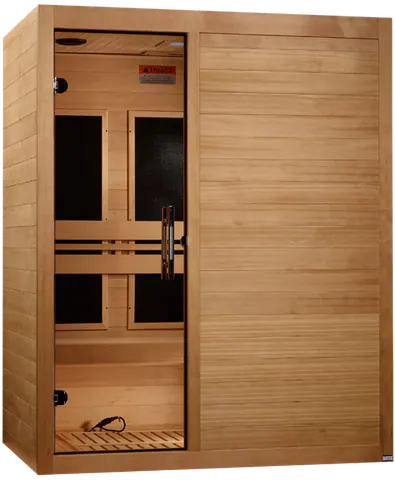 GoldenDesigns S-Line MX-S306-01 Maxxus Low EMF FAR Infrared Sauna Canadian Hemlock (New)