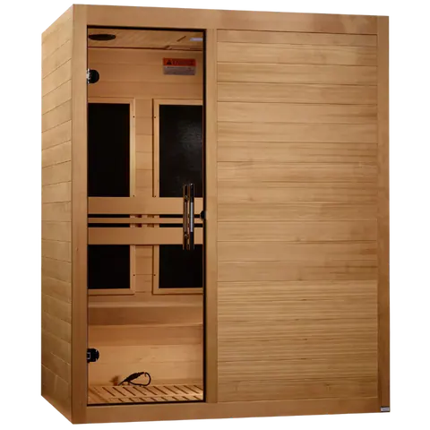 GoldenDesigns S-Line MX-S306-01-ULEMF-Elite Maxxus Ultra Low EMF FAR Infrared Sauna Canadian Hemlock (New)