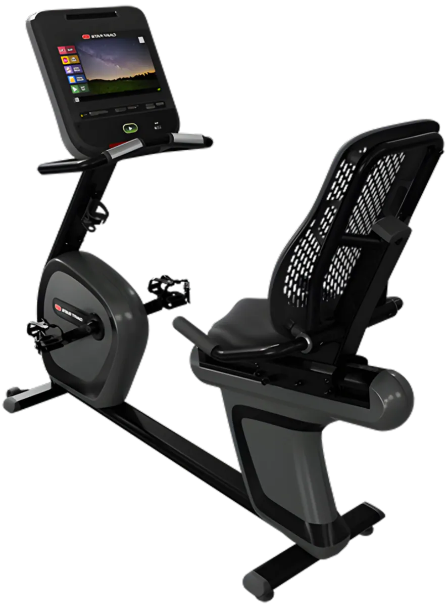 Star Trac 4 Series Recumbent Bike w/15" Embedded Display - Black (New)